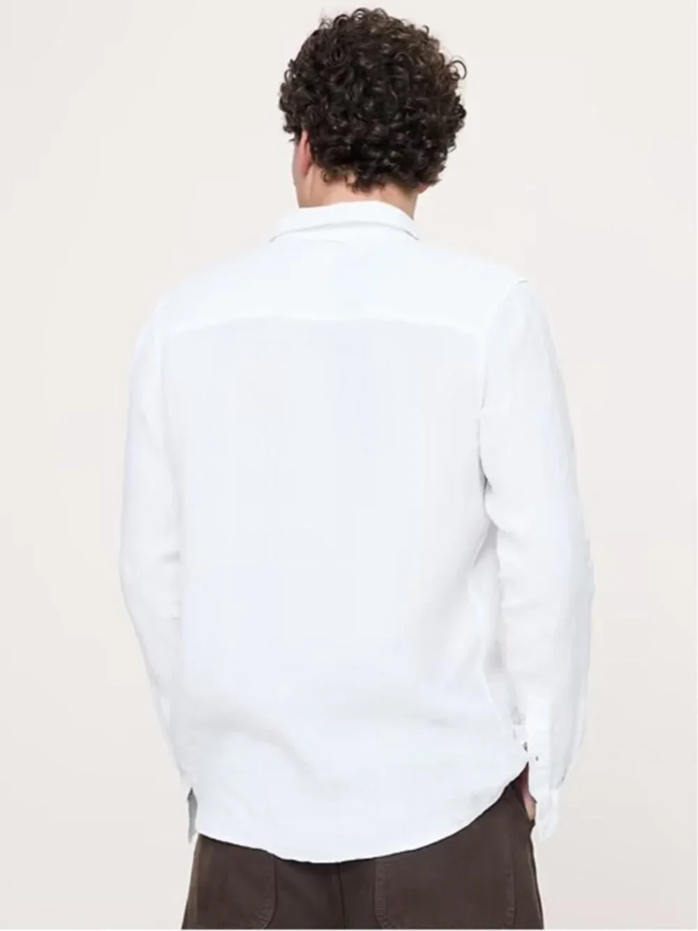 Banana Republic Standard Fit Linen Shirt Size Medium White